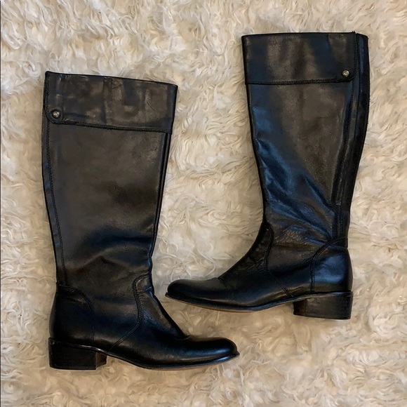 Corso Como Classic Black Leather Boots 